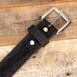 Black Hippo Skin Belt
