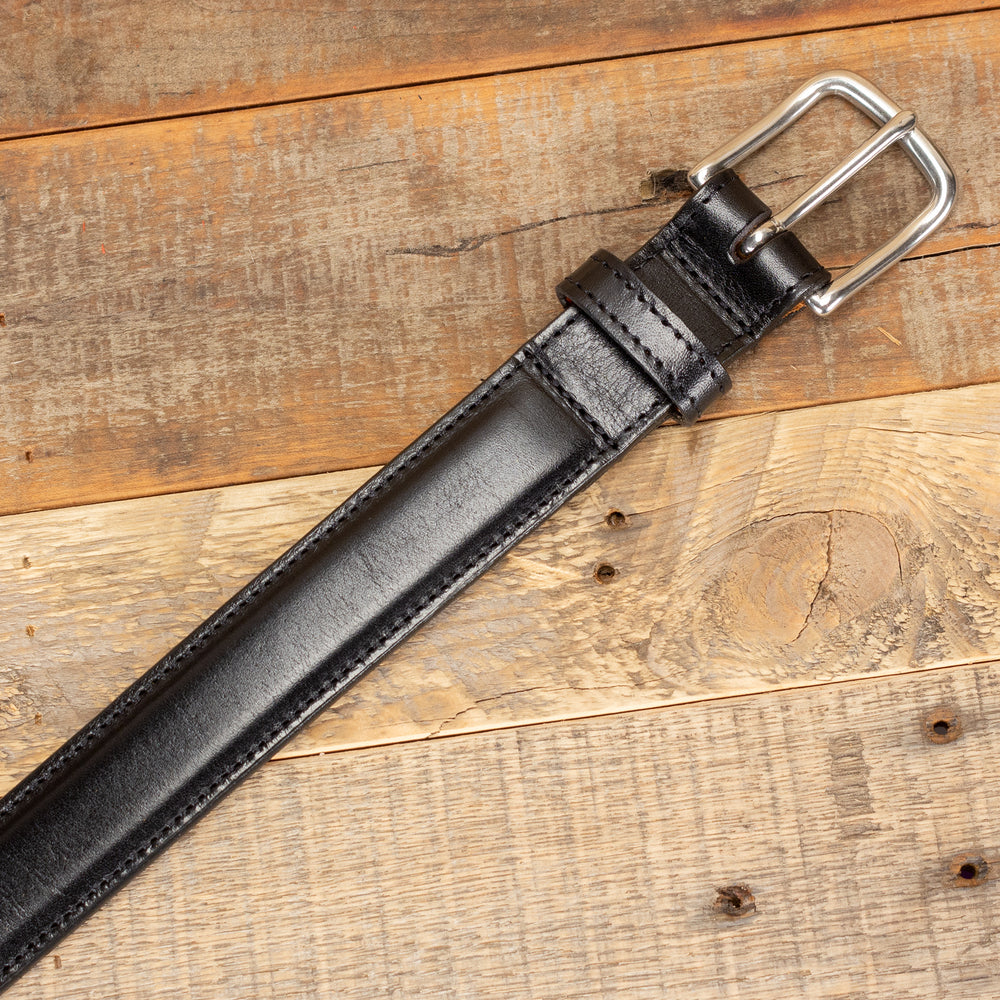 Black Italian Raised Center Leather Dress Belt Yoder Leather Company Black Italian Raised Center Leather Dress Belt Yoder Leather Company