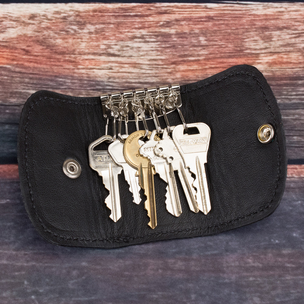 Hippo Leather Black Key Holder – Yoder Leather Company