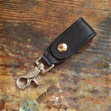 Black Bison Leather Latch Key Hanger
