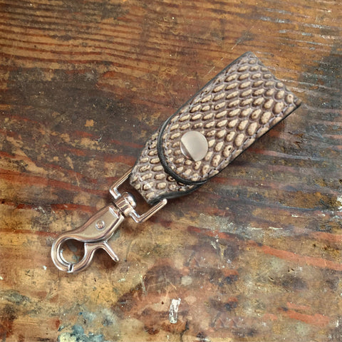 Cobra Skin Latch Key Holder