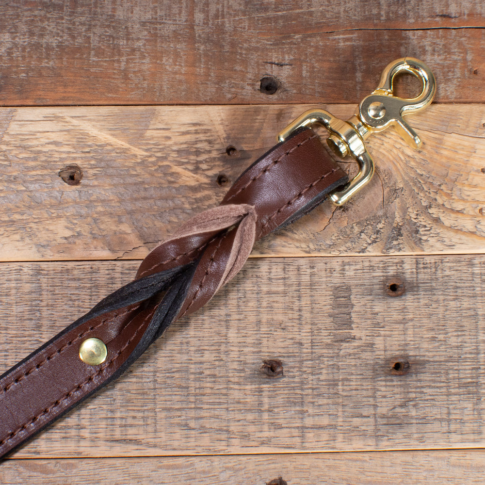BRAIDED LEATHER KEY FOB - BROWN | DE BRAIDED LEATHER KEY FOB - BROWN | DE