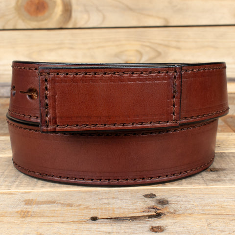 Mechanics Brown Leather Belt