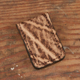 Rustic Brown Elephant Leather Money Clip
