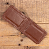 Basket Weave Brown Cash Clip