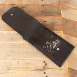 Black Leather Phone Wallet