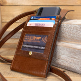 Amish Brown Water Buffalo Phone Wallet