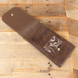 Dark Brown Leather Phone Purse