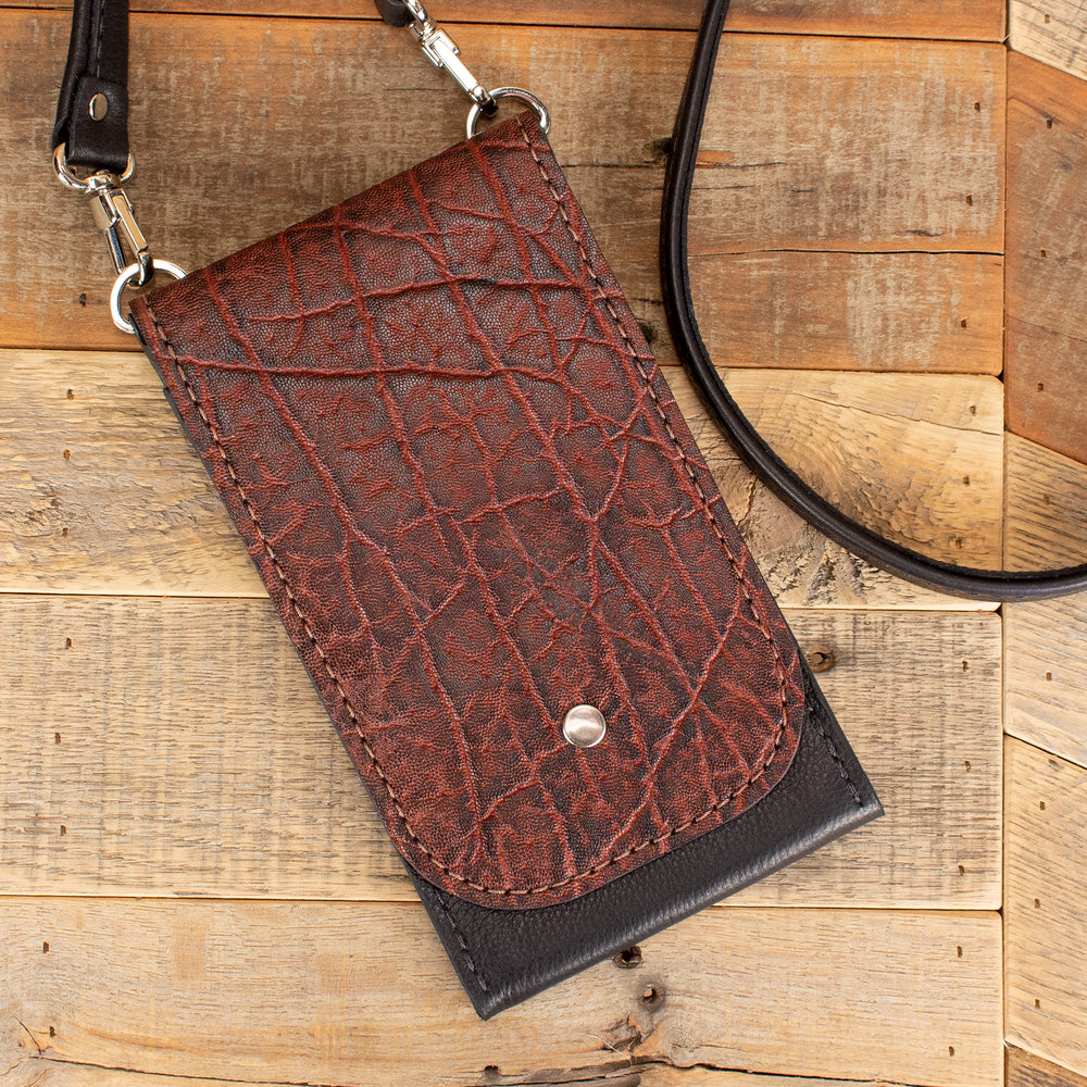 Women's Dragon Fire Elephant Leather Phone Wallet