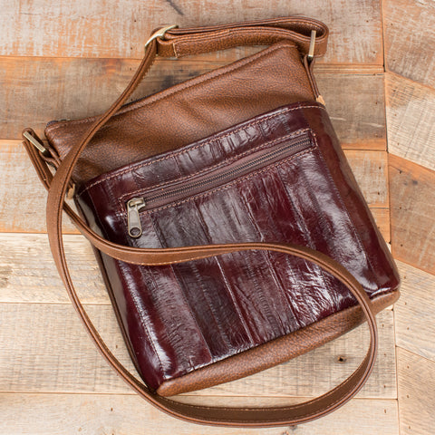 Brown Eel Leather Purse bag