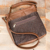 Dark Brown Elephant Leather Purse