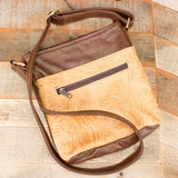 Dark Brown Leather Crossbody Handbag