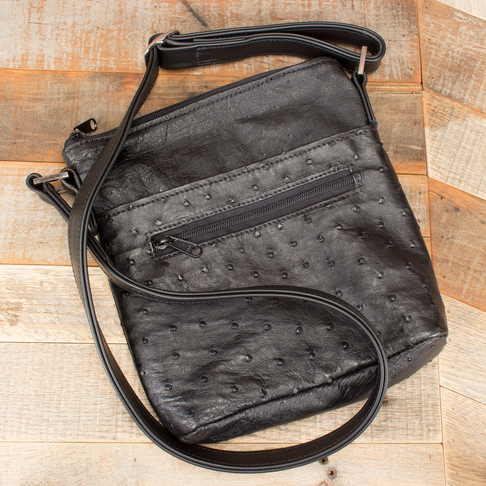 VIA LA MODA VENETA Ostrich Fern Bucket Bag - Black New w/Out Tags– Wag N'  Purr Shop