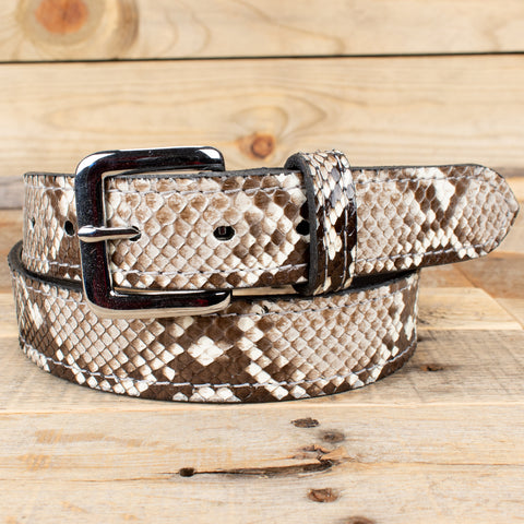 Natural Python Skin Belt