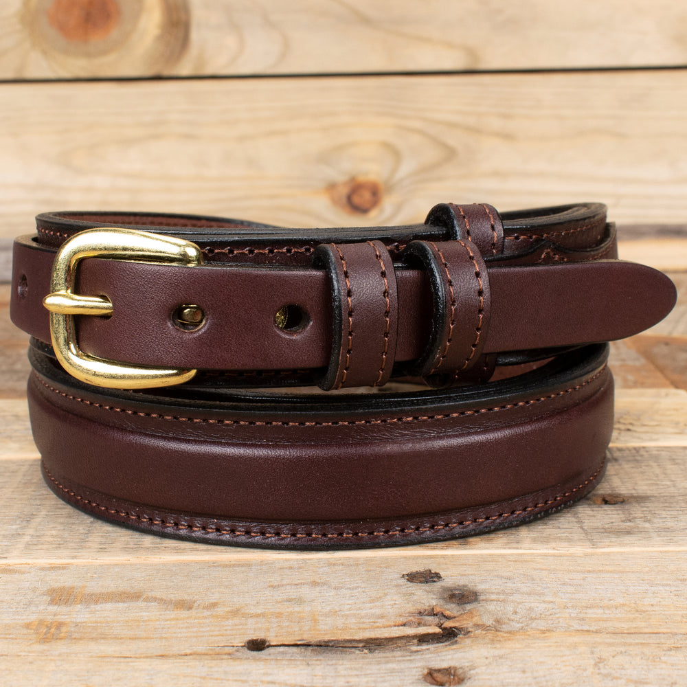 Raised Center Dark Brown Ranger Leather Dress Belt – Yoder Leather Company