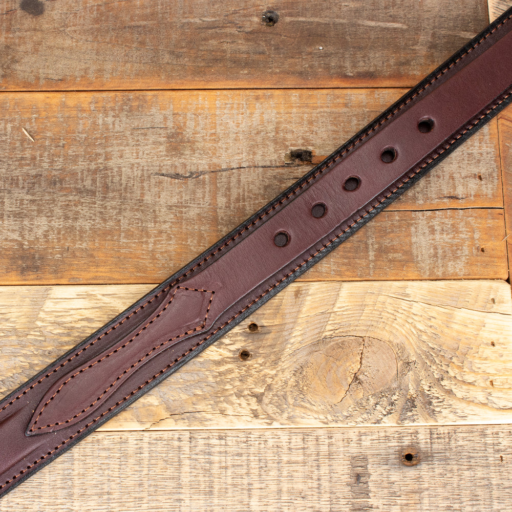 Raised Center Dark Brown Ranger Leather Dress Belt Brown / 40 Raised Center Dark Brown Ranger Leather Dress Belt Brown / 40