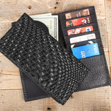 Basket Weave Black Rodeo Wallet