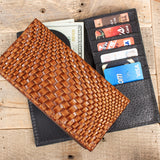 Basket Weave Brown Rodeo Wallet