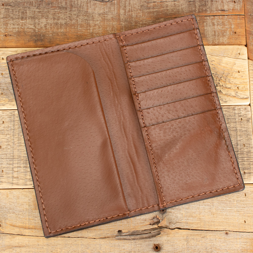 Yoder Leather Company Treebark Elephant Trifold Wallet For Sale