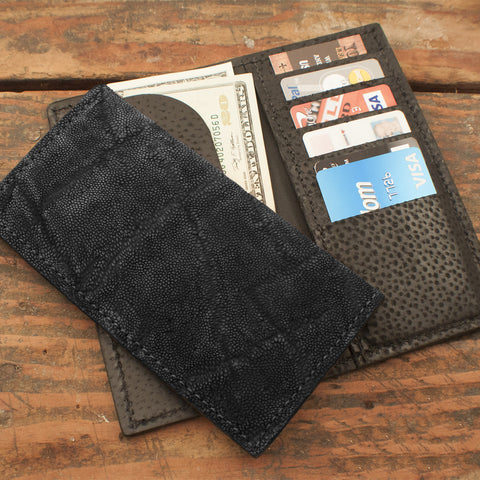 Black Elephant Checkbook Wallet