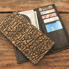 Elephant Treebark Rodeo Wallet-Yoder Leather Company