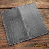 Gray Lizard Leather Roper Wallet
