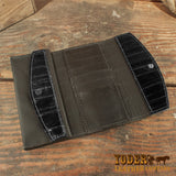 Eelskin clutch women's wallet black
