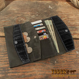 Black eelskin clutch