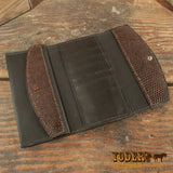 Brown Lizard Hand Clutch