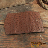 Brown Ostrich Wallet clutch