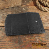 Black Sharkskin Clutch Wallet