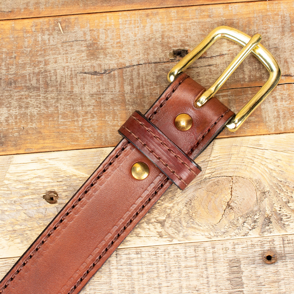 Brown Stitched Leather Money Belt For Men – Yoder Leather Company