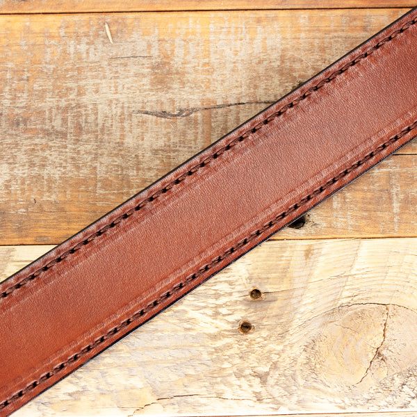 Brown Stitched Bullhide English Bridle Leather Belt – Yoder Leather Company