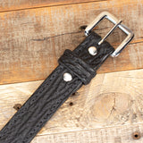 Shark Leather Black Amish Made Belt