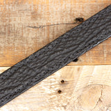 Stitched Black Shark Leather Belt