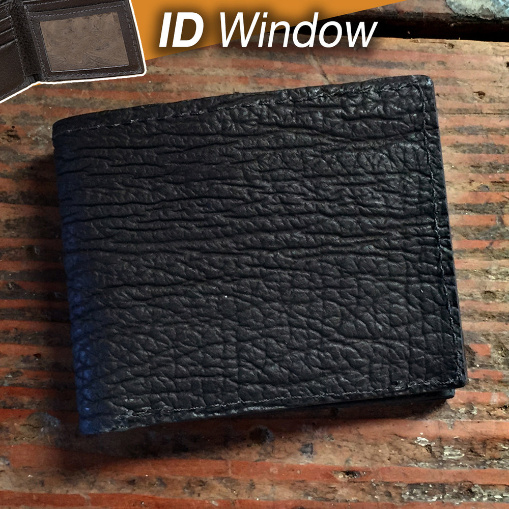 Black Shark Bifold Wallet Medium 6 Card Slots 