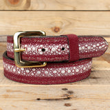 Red Spotted Eagle Leather Belt