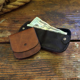 Brown Cowhide Cab Wallet Taxi Style