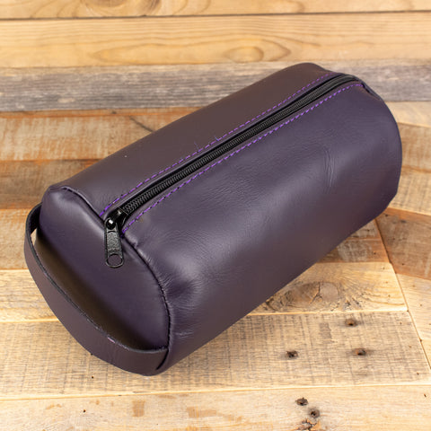 Purple Cowhide Toiletry Bag