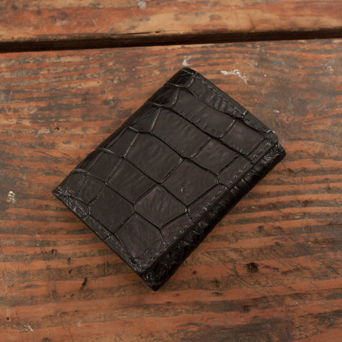 Alligator Skin Trifold Leather Wallet