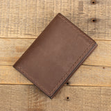 Brown Kangaroo Trifold Leather Wallet