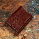Brown Tegu Lizard Trifold Wallet