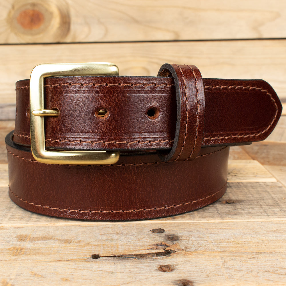 Buffalo Leather Belt - Made in USA - Handmade