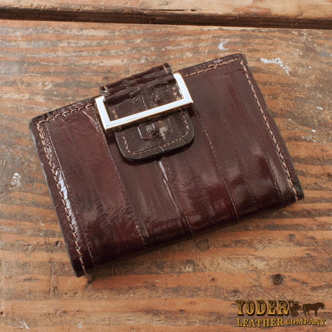 Brown Eel Skin Women's Wallet