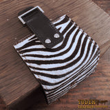 Zebra Print Hair Furry Leather Women's Wallet