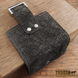 Women's Black Leather Hippo Wallet