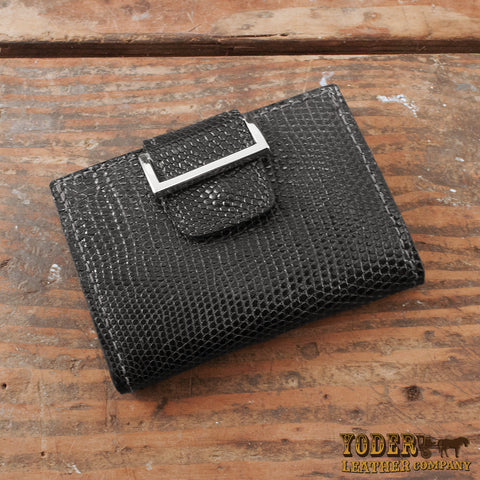 Black Lizard Skin Women's Wallet