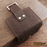 Brown Leather Sharkskin Women's Wallet